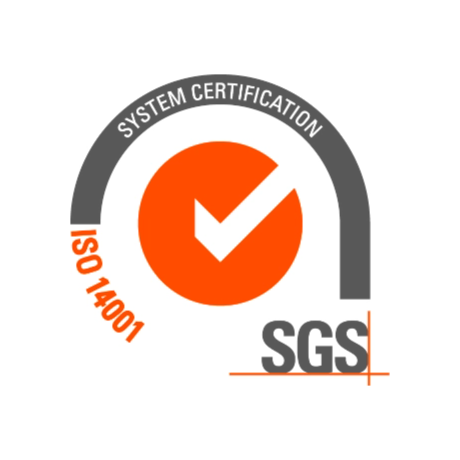 Logo de la certification ISO 14001, responsabilité environnementale.