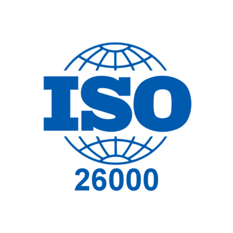 Logo de la norme ISO 26000, responsabilité sociétale.